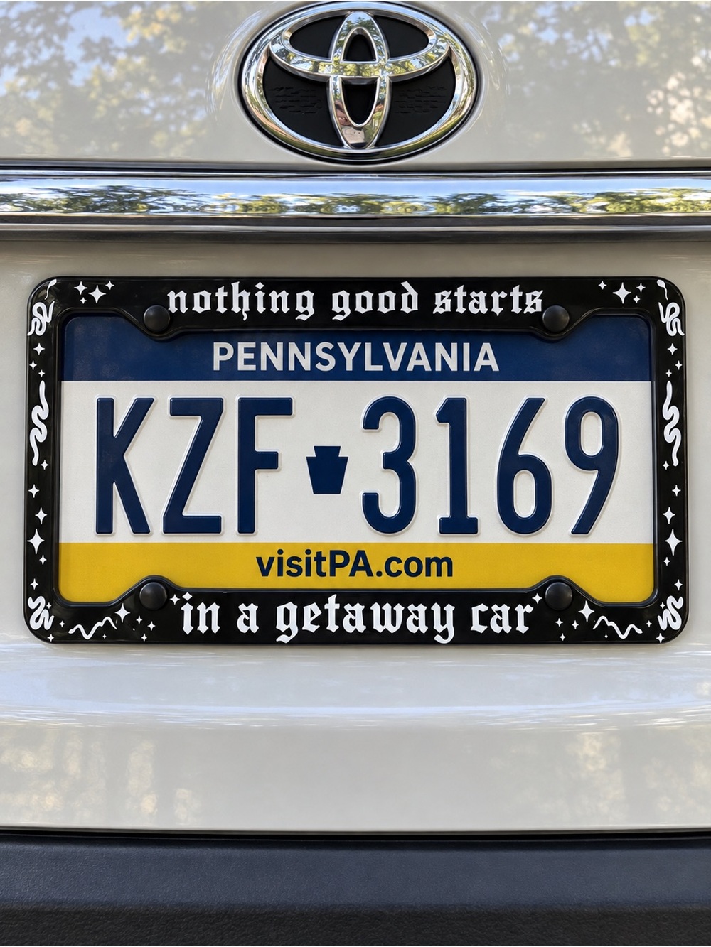 Getaway Car License Plate Frame